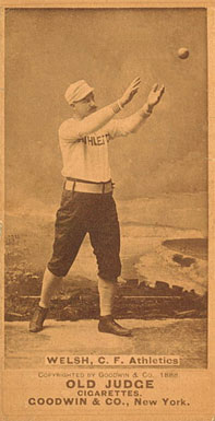 1887 Old Judge Welsh, C.F. Athletics #485-5a Baseball Card