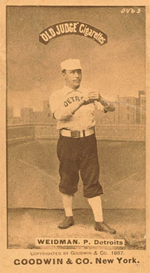 1887 Old Judge Weidman, P. Detroits #483-3a Baseball Card