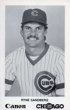 1987 Canon Chicago Cubs Photocards Ryne Sandberg # Baseball Card