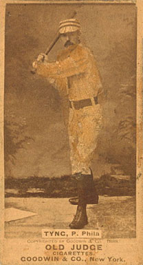 1887 Old Judge Tyng, P. Phila #469-1a Baseball Card