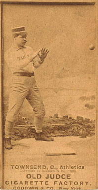 1887 Old Judge Townsend, C., Athletics #461-4a Baseball Card