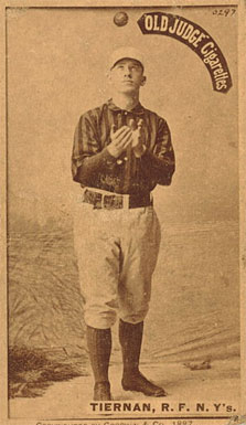 1887 Old Judge Tiernan, R.F. N.Y's. #457-2a Baseball Card