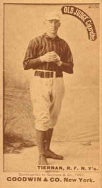 1887 Old Judge Tiernan, R.F. N.Y's. #457-1a Baseball Card