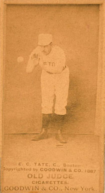 1887 Old Judge E.C. Tate, C., Boston #452-3b Baseball Card