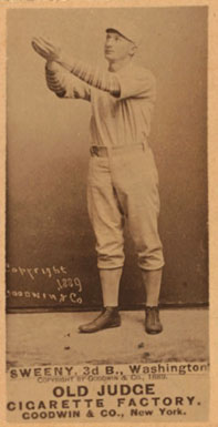 1887 Old Judge Sweeney, 3d B., Washington #451-3a Baseball Card