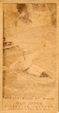 1887 Old Judge Schwartwood, R.F. Hamlts #449-3a Baseball Card