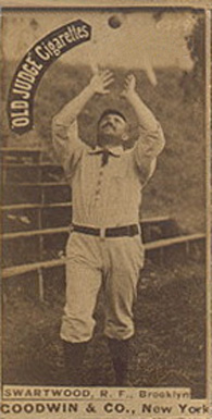 1887 Old Judge Swartwood, R.F., Brooklyn #449-1a Baseball Card