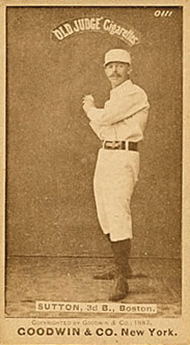 1887 Old Judge Sutton, 3d B., Boston. #448-2a Baseball Card
