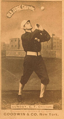 1887 Old Judge Sunday, C.F. Chicago. #446-4a Baseball Card