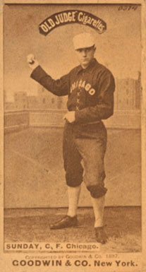 1887 Old Judge Sunday, C.F. Chicago. #446-3a Baseball Card