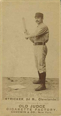 1887 Old Judge Stricker. 2d B., Clevelands #443-1a Baseball Card