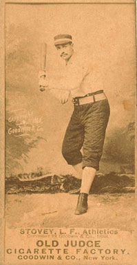 1887 Old Judge Stovey, L.F., Athletics #440-3a Baseball Card