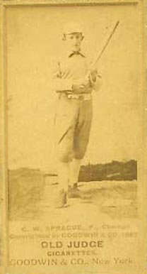 1887 Old Judge C.W. Sprague, P., Chicago #433-1a Baseball Card