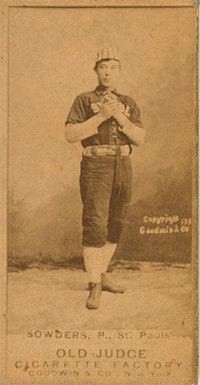 1887 Old Judge Sowders, P., St. Pauls #432-1a Baseball Card