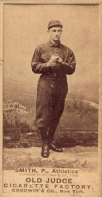 1887 Old Judge Smith, P., Athletics #422-2b Baseball Card