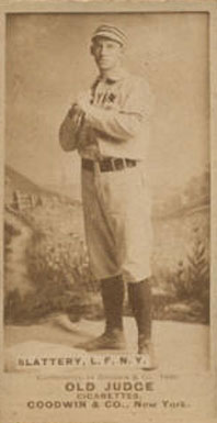 1887 Old Judge Slattery, L.F. N.Y. #420-4a Baseball Card