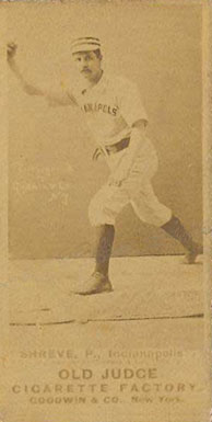1887 Old Judge Shreve P., Indianapolis #418-4a Baseball Card