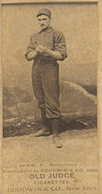 1887 Old Judge Shaw, P., Baltimores #413-1a Baseball Card