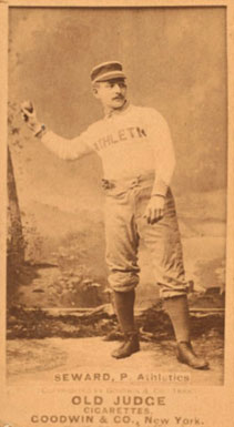1887 Old Judge Seward, P. Athletics #408-2a Baseball Card