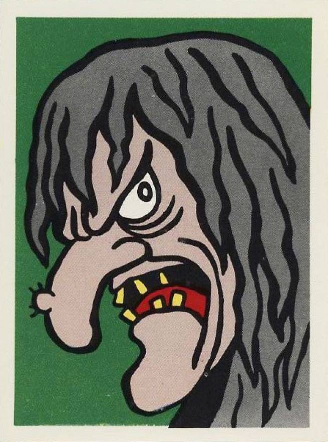 1961 Spook Stories Stickers Witch Face # Non-Sports Card