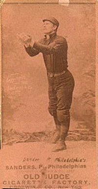 1887 Old Judge Sanders, P. Philadelphias #398-3b Baseball Card