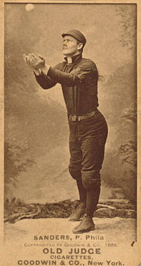 1887 Old Judge Sanders, P. Phila #398-3a Baseball Card