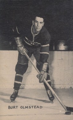 1948 Exhibits Burt Olmstead # Hockey Card