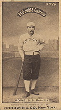 1887 Old Judge Rowe, S.S. Detroits #394-2a Baseball Card