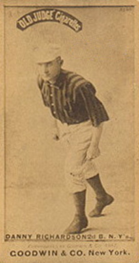 1887 Old Judge Danny Richardson, 2d B.,N.Y's #385-2a Baseball Card