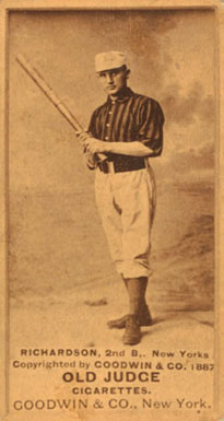 1887 Old Judge Richardson, 2nd B., New Yorks #385-3b Baseball Card