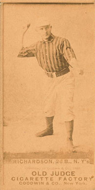 1887 Old Judge Richardson, 2d B., N.Y's #385-4a Baseball Card