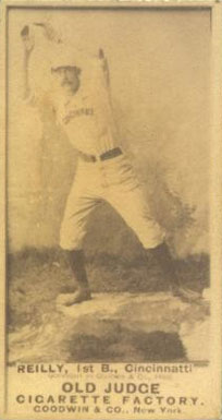 1887 Old Judge Reilly, 1st B., Cincinnatti #381-2a Baseball Card