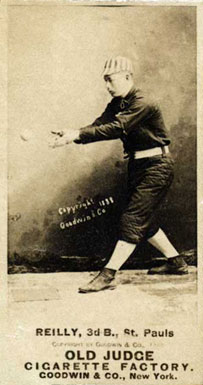 1887 Old Judge Reilly, 3d B., St. Pauls #382-2a Baseball Card