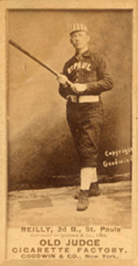 1887 Old Judge Reilly, 3d B., St. Pauls #382-4a Baseball Card