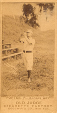 1887 Old Judge Porter, P., Kansas City #372-6a Baseball Card