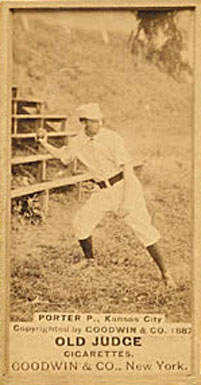 1887 Old Judge Porter, P., Kansas City #372-4b Baseball Card
