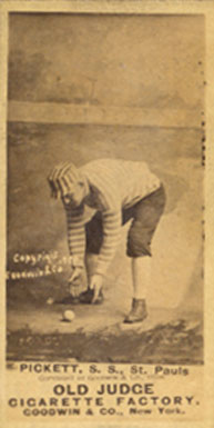 1887 Old Judge Pickett, S.S., St. Pauls #369-6a Baseball Card