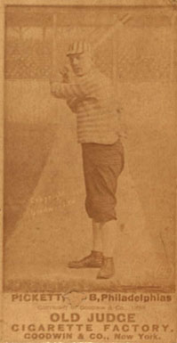 1887 Old Judge Pickett, S.S., Philadelphias #369-1d Baseball Card