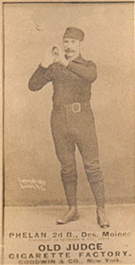 1887 Old Judge Phelan, 2d B., Des Moines #367-5a Baseball Card