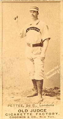 1887 Old Judge Pettee, 2d B., Londons #365-2a Baseball Card
