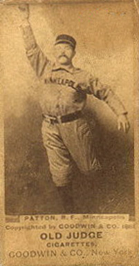1887 Old Judge Patton, R.F., Minneapolis #362-4a Baseball Card