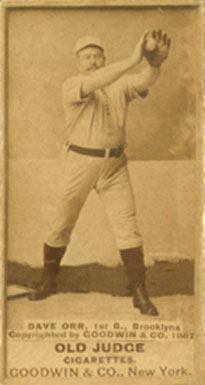 1887 Old Judge Dave Orr, 1st B., Brooklyns #360-4a Baseball Card