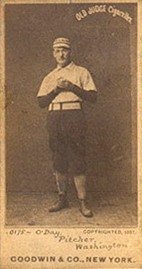 1887 Old Judge O'Day, Pitcher, Washington #355-3b Baseball Card