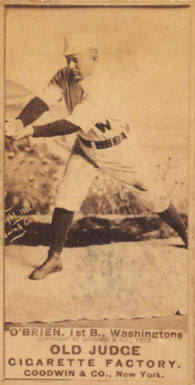 1887 Old Judge O'Brien, 1st B., Washingtons #350-4b Baseball Card