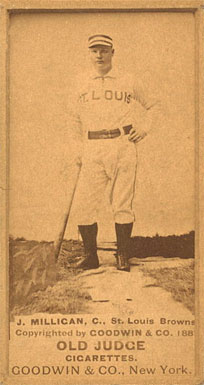 1887 Old Judge J. Milligan, C., St. Louis Browns #325-2a Baseball Card