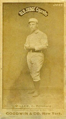1887 Old Judge Miller, C, Pittsburg #323-4a Baseball Card