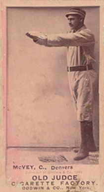 1887 Old Judge McVey, C., Denvers #321-3b Baseball Card