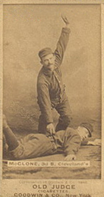 1887 Old Judge McGlone, 3d B. Cleveland's #311-1a Baseball Card
