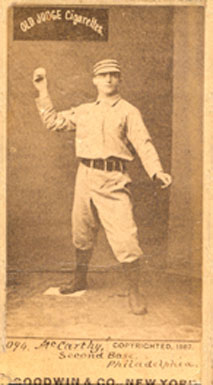 1887 Old Judge McCarthy, Second Base, Philadelphia #301-2b Baseball Card