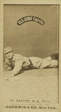 1887 Old Judge Mc Carthy 2d B. Phila. #301-1a Baseball Card